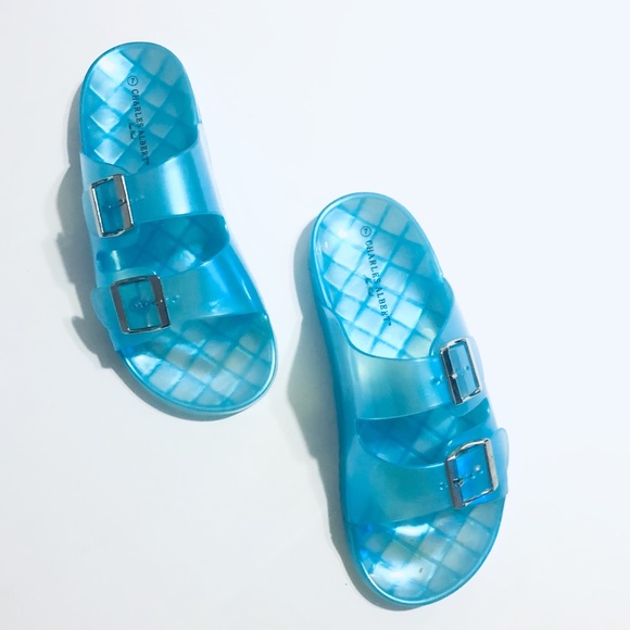 BOGO🌺 CHARLES ALBERT Pearl Blue | Jelly Slides Size - Picture 2 of 7